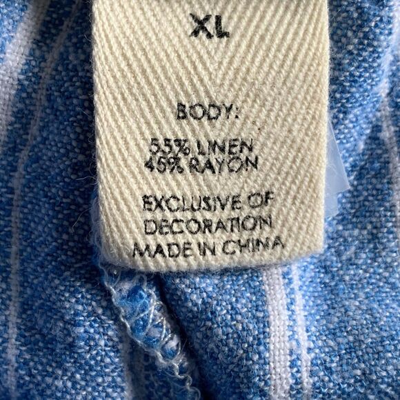 Blue Striped High Waist Women Shorts - Picture 7 of 8